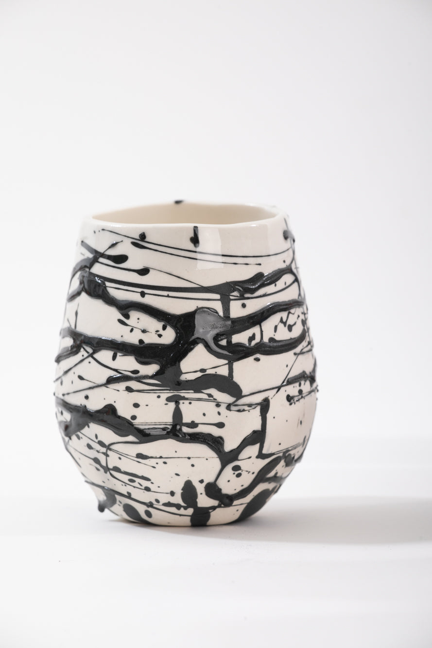 Black Raised Splatter – Red Butt Ceramics